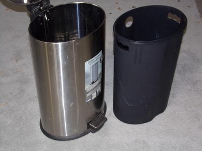 Stainless trash can,