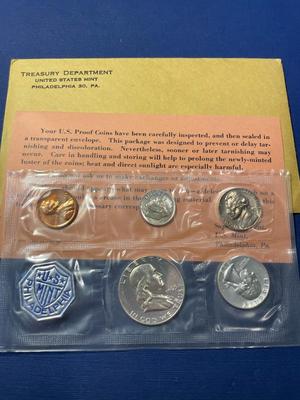 1963 U.S. SILVER PROOF SET IN ORIGINAL CELLO PACKAGING AS PICTURED. FREE SHIPPING.