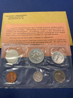 1963 U.S. SILVER PROOF SET IN ORIGINAL CELLO PACKAGING AS PICTURED. FREE SHIPPING.