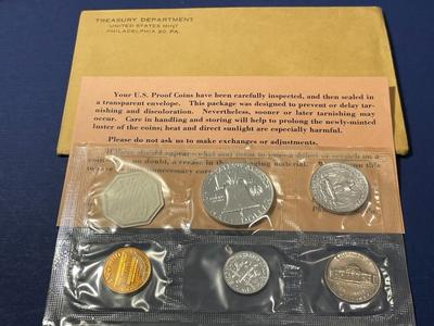 1962 U.S. SILVER PROOF SET IN ORIGINAL CELLO PACKAGING AS PICTURED. FREE SHIPPING.