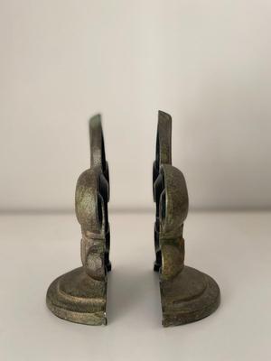 Cast Iron Vintage Fleur De Lis Book Ends