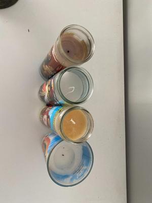 Unscented Religious Glass Jar Prayer Candles