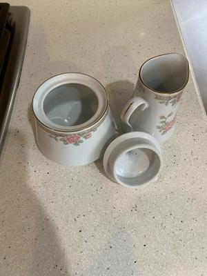 Vintage Ceramic Sugar and Creamer Set