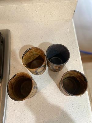Vintage Japanese Pottery Cups