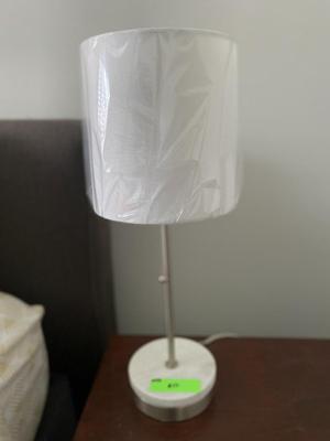 Modern White Marble Base Lamp with Pull Chain Switch