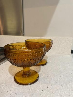 Set of Amber Dessert Bowls