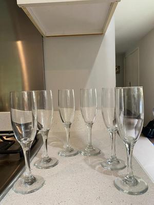 Set of 6 Classic Champagne Flutes