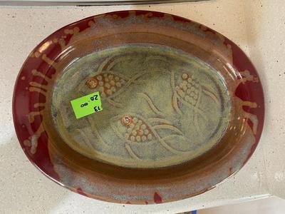 Oval Red Fish Serving Plate