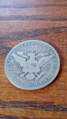 LOT 72 1911 BARBER HEAD HALF DOLLAR