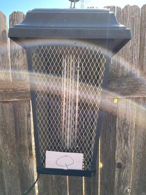 OUTDOOR BUG ZAPPER & DOUBLE SHEPHERD'S HOOK