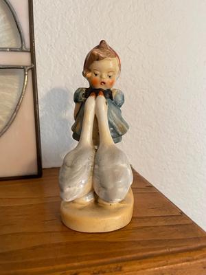 HUMMEL GOOSE GIRL, MUSIC BOX, HOBO CLOWN AND STAINED GLASS