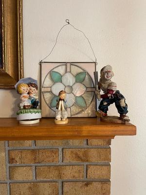 HUMMEL GOOSE GIRL, MUSIC BOX, HOBO CLOWN AND STAINED GLASS