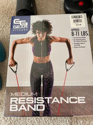 MAGNA TRAINER MINI EXERCISE BIKE, HAND WEIGHTS & RESISTANCE BAND
