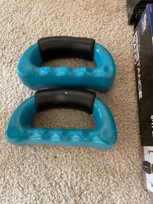 MAGNA TRAINER MINI EXERCISE BIKE, HAND WEIGHTS & RESISTANCE BAND
