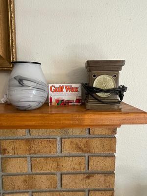MARBLE-LIKE WAX BURNER, SQUARE WAX BURNER