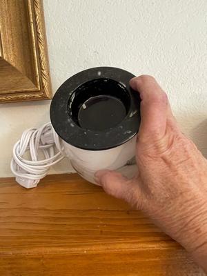MARBLE-LIKE WAX BURNER, SQUARE WAX BURNER