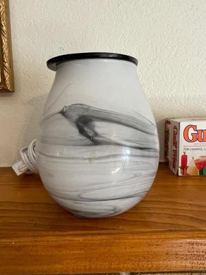 MARBLE-LIKE WAX BURNER, SQUARE WAX BURNER