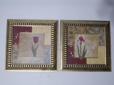 Wall Art pair. Tulip and Iris