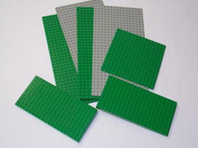 LEGO, lot of 7 pieces of assorted base pads.