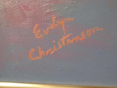 Original painting on canvas, custom gold framed, signed.