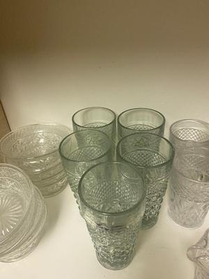 LARGE LOT OF IMPERIAL GLASS, CAPE COD PATTERN