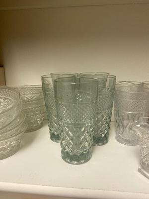 LARGE LOT OF IMPERIAL GLASS, CAPE COD PATTERN