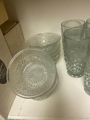 LARGE LOT OF IMPERIAL GLASS, CAPE COD PATTERN