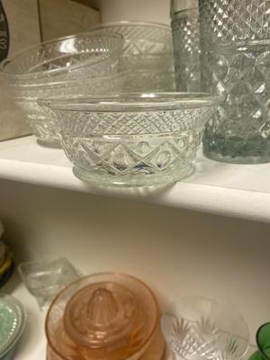 LARGE LOT OF IMPERIAL GLASS, CAPE COD PATTERN