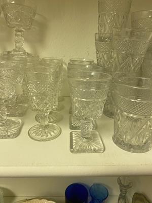 LARGE LOT OF IMPERIAL GLASS, CAPE COD PATTERN