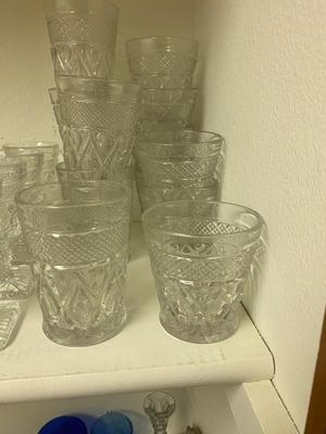 LARGE LOT OF IMPERIAL GLASS, CAPE COD PATTERN