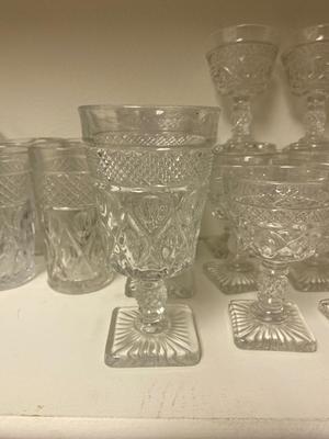 LARGE LOT OF IMPERIAL GLASS, CAPE COD PATTERN