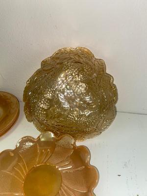 AMBER TIARA & CARNIVAL GLASS