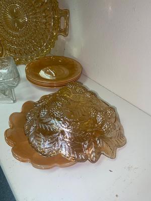 AMBER TIARA & CARNIVAL GLASS