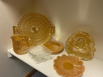 AMBER TIARA & CARNIVAL GLASS