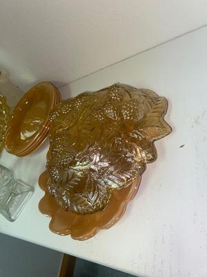 AMBER TIARA & CARNIVAL GLASS