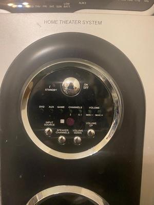 DURABRAND HOME THEATER SYSTEM AND ALARM CLOCK