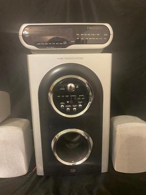 DURABRAND HOME THEATER SYSTEM AND ALARM CLOCK