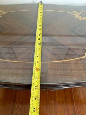 Victorian Coffee Table w/ Glass Top