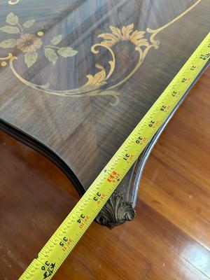 Victorian Coffee Table w/ Glass Top