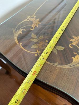 Victorian Coffee Table w/ Glass Top