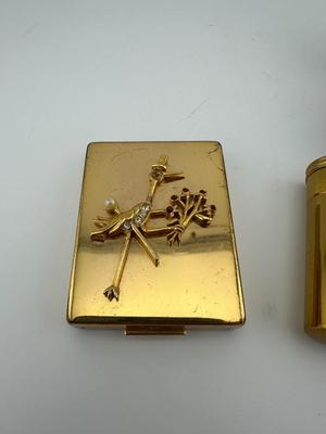 Vintage Compact & Lipstick Case