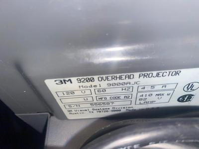3M 9200 OVERHEAD PROJECTOR