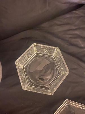 VINTAGE BICENTENNIAL COLLECTIBLE PLATE, CANDY JAR, INSULATOR THAT LOOKS TO HAVE BEEN STRUCK BY LIGHTING WATER PITCHER AND MORE!