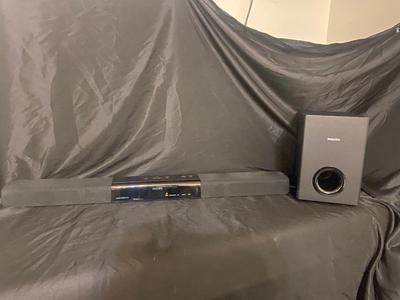 PHILLIPS SOUNDBAR AND SUBWOOFER