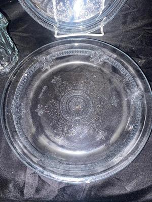 LOVELY VINTAGE FIRE KING BLUE SAPPHIRE PHILBE GLASS TRIVETS (DEPRESSION GLASS) & OTHER LIKE ITEMS