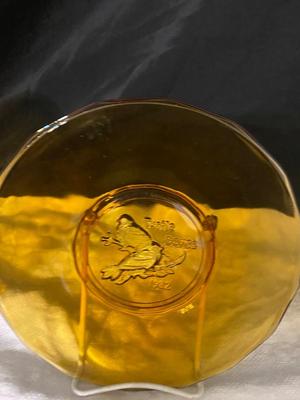 1981 thru 1988 AMBER TIARA GLASS 12 DAYS OF CHRISTMAS COLLECTIBLE PLATES
