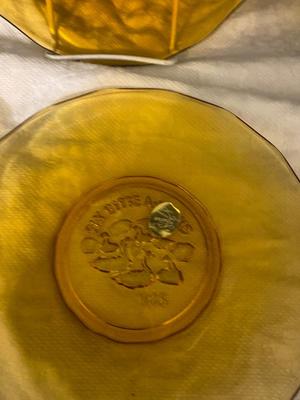 1981 thru 1988 AMBER TIARA GLASS 12 DAYS OF CHRISTMAS COLLECTIBLE PLATES