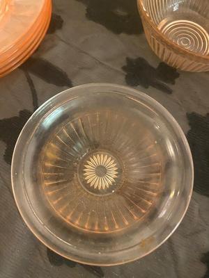 PINK AND PAINTED GLASSWARE