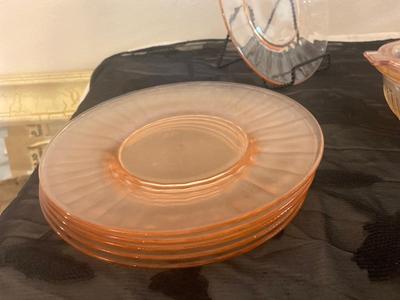 PINK AND PAINTED GLASSWARE