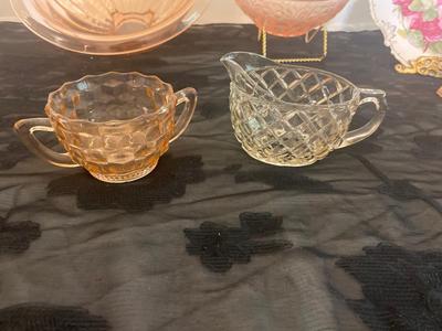PINK AND PAINTED GLASSWARE